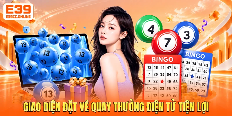 Giao diện đặt vé quay thưởng điện tử tiện lợi